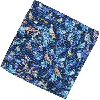 Birds Print Silk Pocket Square