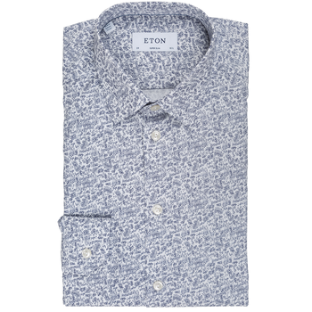 Super Slim Luxury Cotton Music Print Dress Shirt