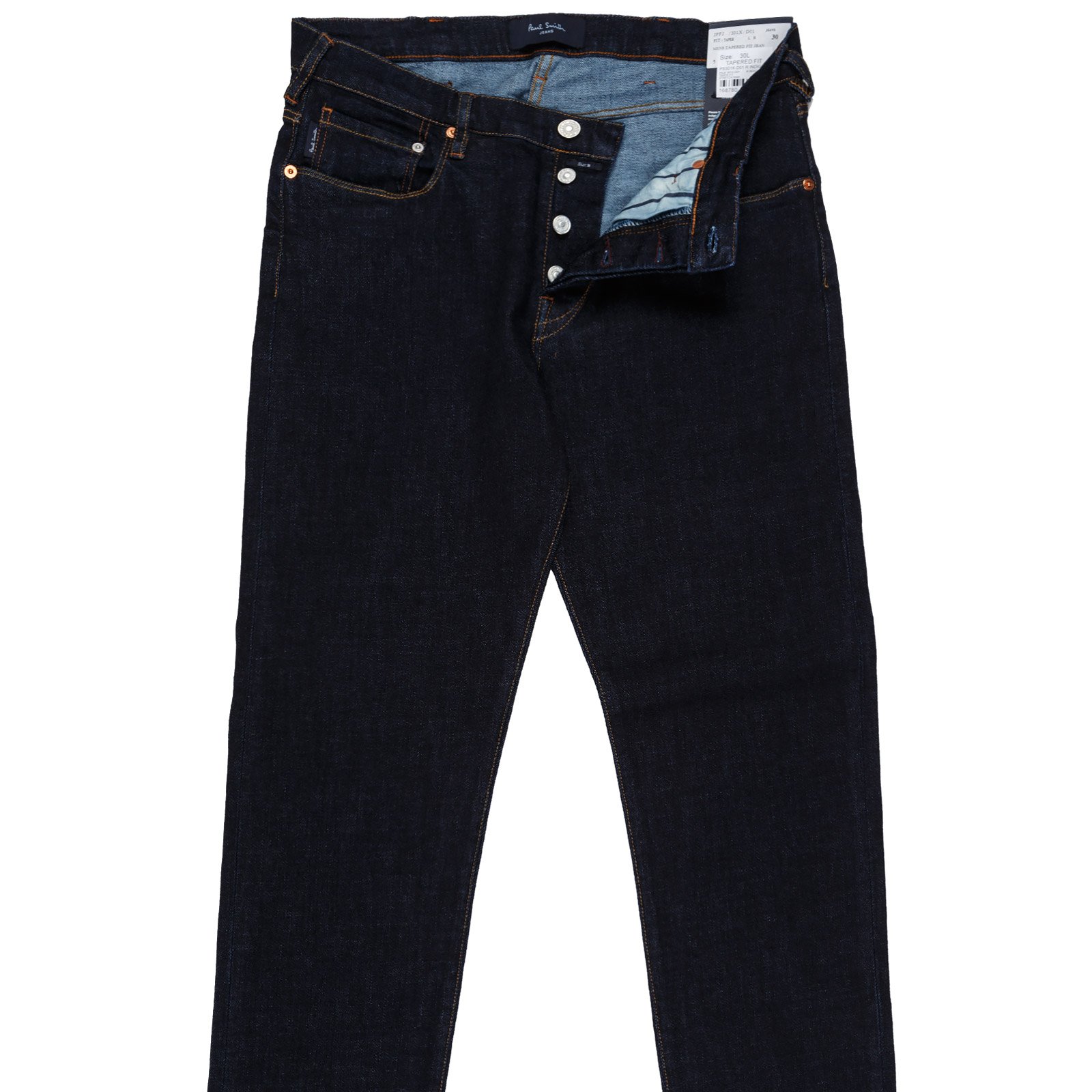 Taper Fit Indigo Stretch Raw Denim Jeans Jeans FA2 Online Outlet