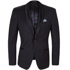 Spectre Black Shawl Collar Tuxedo Jacket-jackets & blazers-FA2 Online Outlet Store