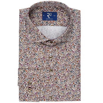 Leaf Print Dress Shirt