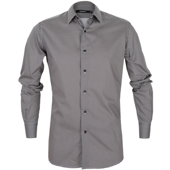 Micro Geometric Pattern Dress Shirt