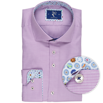 Luxury Cotton Micro Houndstooth Dress Shirt