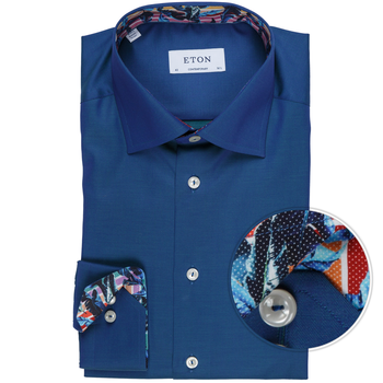 Contemporary Fit Luxury Cotton Palm Trim Shirt