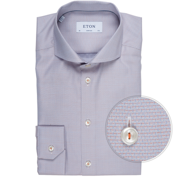 Super Slim Fit Tonal Micro Check Dress Shirt