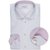 Slim Fit Luxury Cotton Contrast Dot Trim Dress Shirt