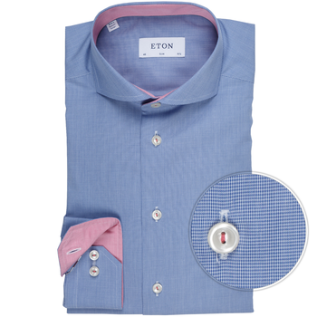 Slim Fit Micro Check Dress Shirt