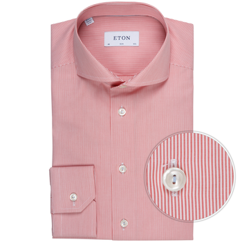 Slim Fit Luxury Cotton Pin Stripe Dress Shirt