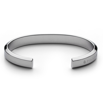 Polished Steel Icon Cuff Bracelet