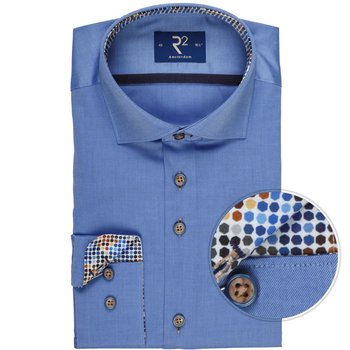 Luxury Cotton Twill Spot Trim Dress Shirt