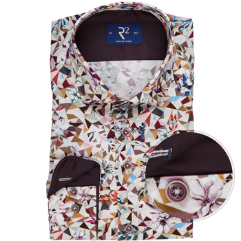 Luxury Cotton Prism & Floral Print Dress Shirt