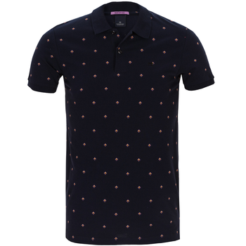 Small Geometric Print Pique Polo
