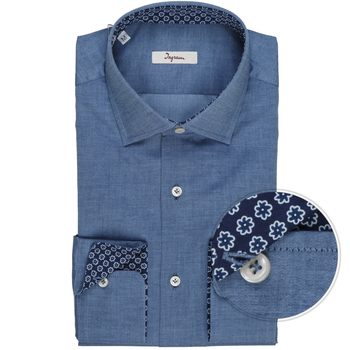 Twill Cotton Shirt With Contrast Trim