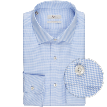 Luxury Cotton Houndstooth Dress Shirt
