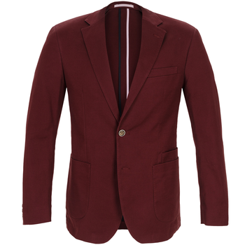 Beta Burgundy Stretch Cotton Blazer