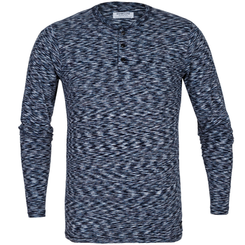 Slim Fit Space Dyed Grandad T-Shirt