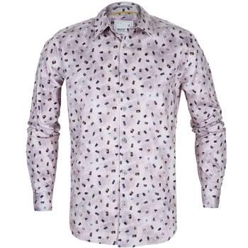 Slim Fit Cameras Print Casual Shirt