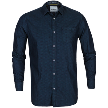 Slim Fit Geometric Print Chambrey Shirt