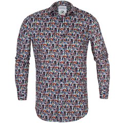 Manga Print Stretch Cotton Casual Shirt-shirts-FA2 Online Outlet Store