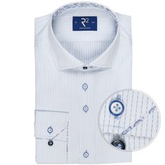 Dobby Stripe With Cycle Trim Dress Shirt-shirts-FA2 Online Outlet Store