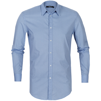 Slim Fit Micro Print Stretch Cotton Shirt