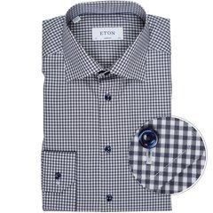 Super Slim Fit Luxury Cotton Gingham Check Shirt-shirts-FA2 Online Outlet Store