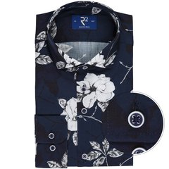 Luxury Cotton Big Floral Print Dress Shirt-shirts-FA2 Online Outlet Store
