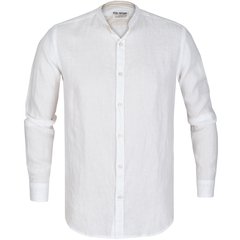 Anaconda Nehru Collar Belgian Linen Casual Shirt-casual-FA2 Online Outlet Store