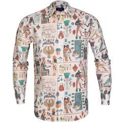 Slim Fit Egyptian Print Casual Shirt-shirts-FA2 Online Outlet Store