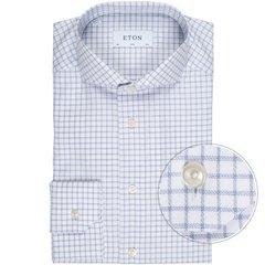 Slim Fit Twill Window Pane Check Dress Shirt-shirts-FA2 Online Outlet Store