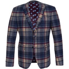 Wool Melton Blend Check Blazer-dress jackets-FA2 Online Outlet Store