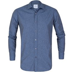 Slim Fit Micro Floral Print Chambray Shirt-shirts-FA2 Online Outlet Store