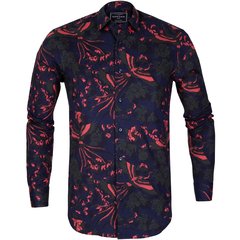 Extra Slim Fit Floral & Bird Print Casual Shirt-shirts-FA2 Online Outlet Store