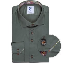 Olive Luxury Cotton Twill Dress Shirt-shirts-FA2 Online Outlet Store
