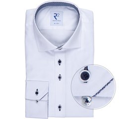 White Luxury Cotton Twill Dress Shirt-business-FA2 Online Outlet Store