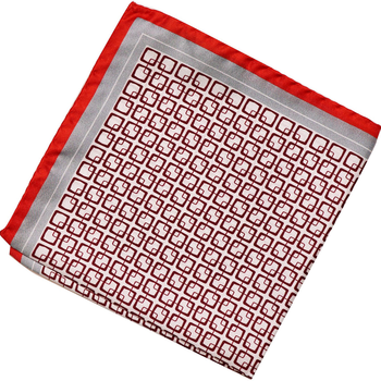 Geometric Pattern Silk Pocket Square