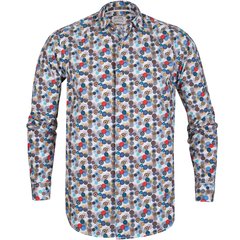 Treviso Multi Circle Print Casual Cotton Shirt-shirts-FA2 Online Outlet Store