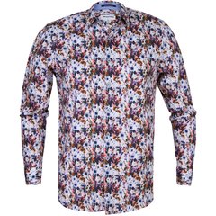 Slim Fit Digital Floral Print Stretch Cotton Shirt-shirts-FA2 Online Outlet Store