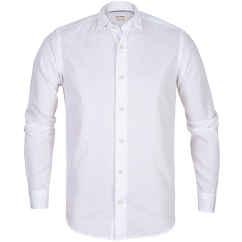 Treviso Self Jacquard Check Casual Cotton Shirt