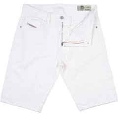 Thoshort Regular Slim Fit White Stretch Denim-shorts-FA2 Online Outlet Store