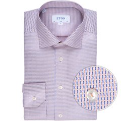 Slim Fit Geometric Weave Luxury Cotton Dress Shirt-shirts-FA2 Online Outlet Store