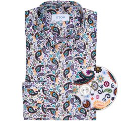Slim Fit Luxury Cotton Paisley Print Dress Shirt-shirts-FA2 Online Outlet Store