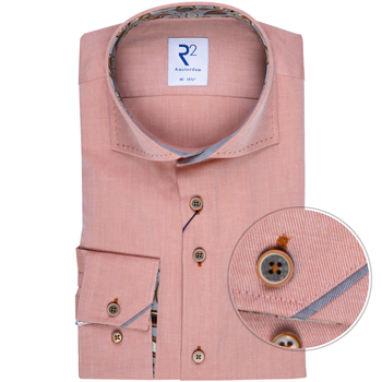 Luxury Cotton Twill Shirt With Paisley Trim