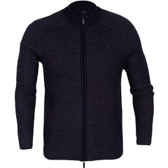 Zip-up 2 Tone Rib Cardigan-knitwear-FA2 Online Outlet Store