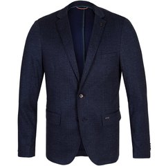 Slim Fit Tweed Check Jersey Print Blazer-jackets & blazers-FA2 Online Outlet Store
