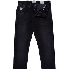 Darrell-X Noir Undamaged Black Stretch Denim Jeans-jeans-FA2 Online Outlet Store