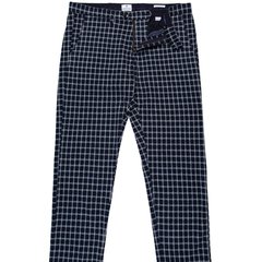 Slim Fit Delon Check Stretch Knit Casual Trousers-casual & dress trousers-FA2 Online Outlet Store