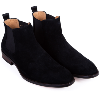 Jake Black Suede Chelsea Boots