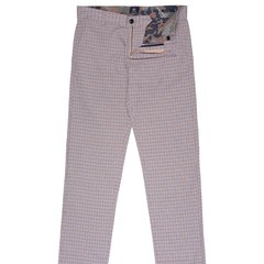 Slim Fit Charlie Mini Check Stretch Casual Trousers-casual & dress trousers-FA2 Online Outlet Store