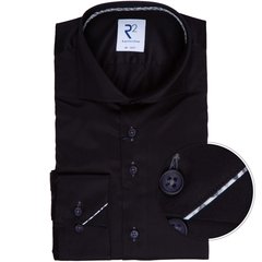 Black Luxury Cotton Twill Dress Shirt-shirts-FA2 Online Outlet Store